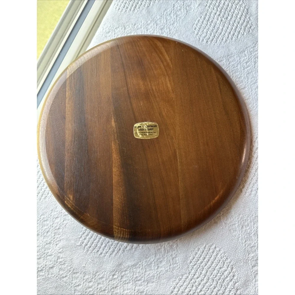 VTG Ozark Black Walnut Serving Plate with Handles 12